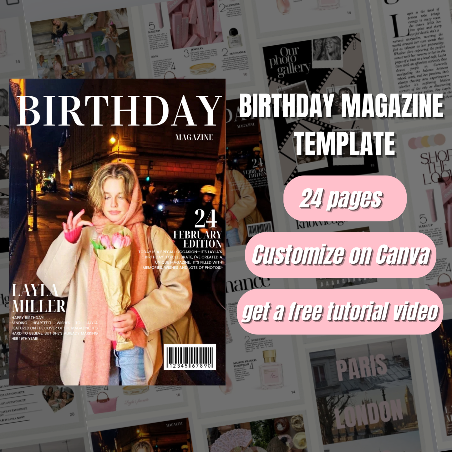 Birthday Magazine Template